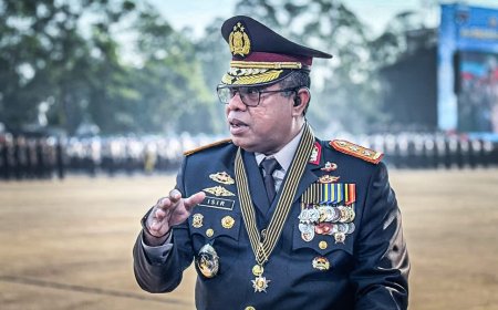 Polri Gelar Upacara Hari Bhayangkara Ke-80 di Satlat Korbrimob Cikeas